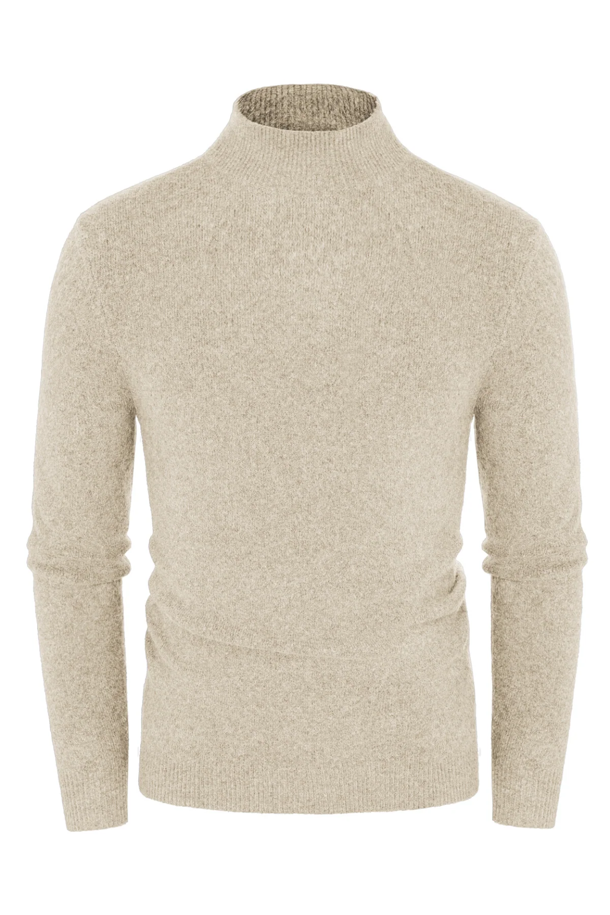 Men's Mock Turtleneck Sweater Long Sleeve Under Wool Blend Pullover Casual Sweaters - Image 19