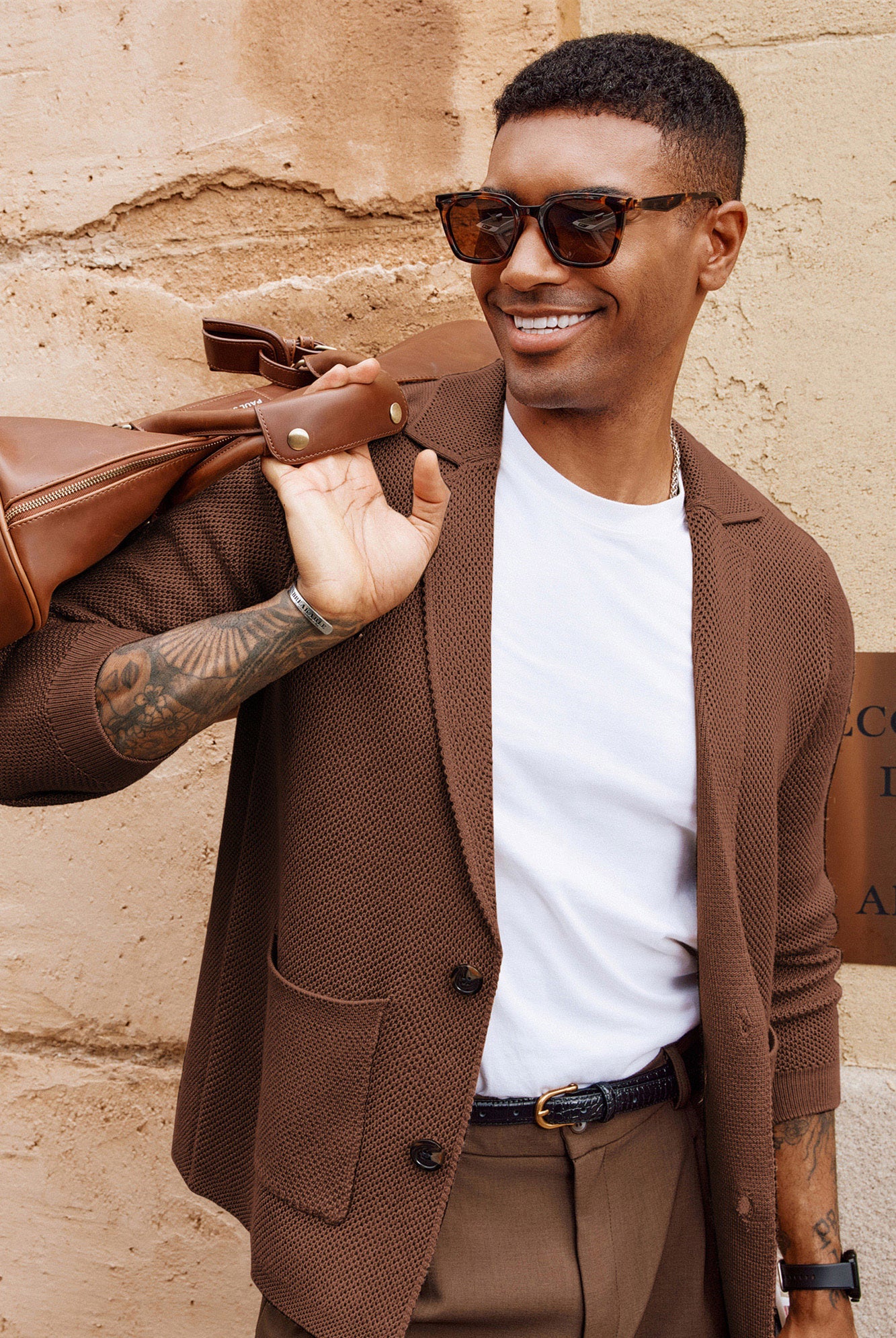 Mens Notch Collar Cardigan Sweaters Knit Textured Sweater Button Down Blazer with Pockets - Image 48
