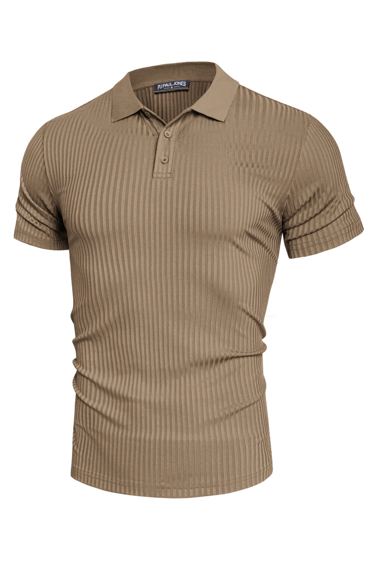 Mens Polo Shirts Textured Knit Short Sleeve Stretchy Golf Shirts - Image 13