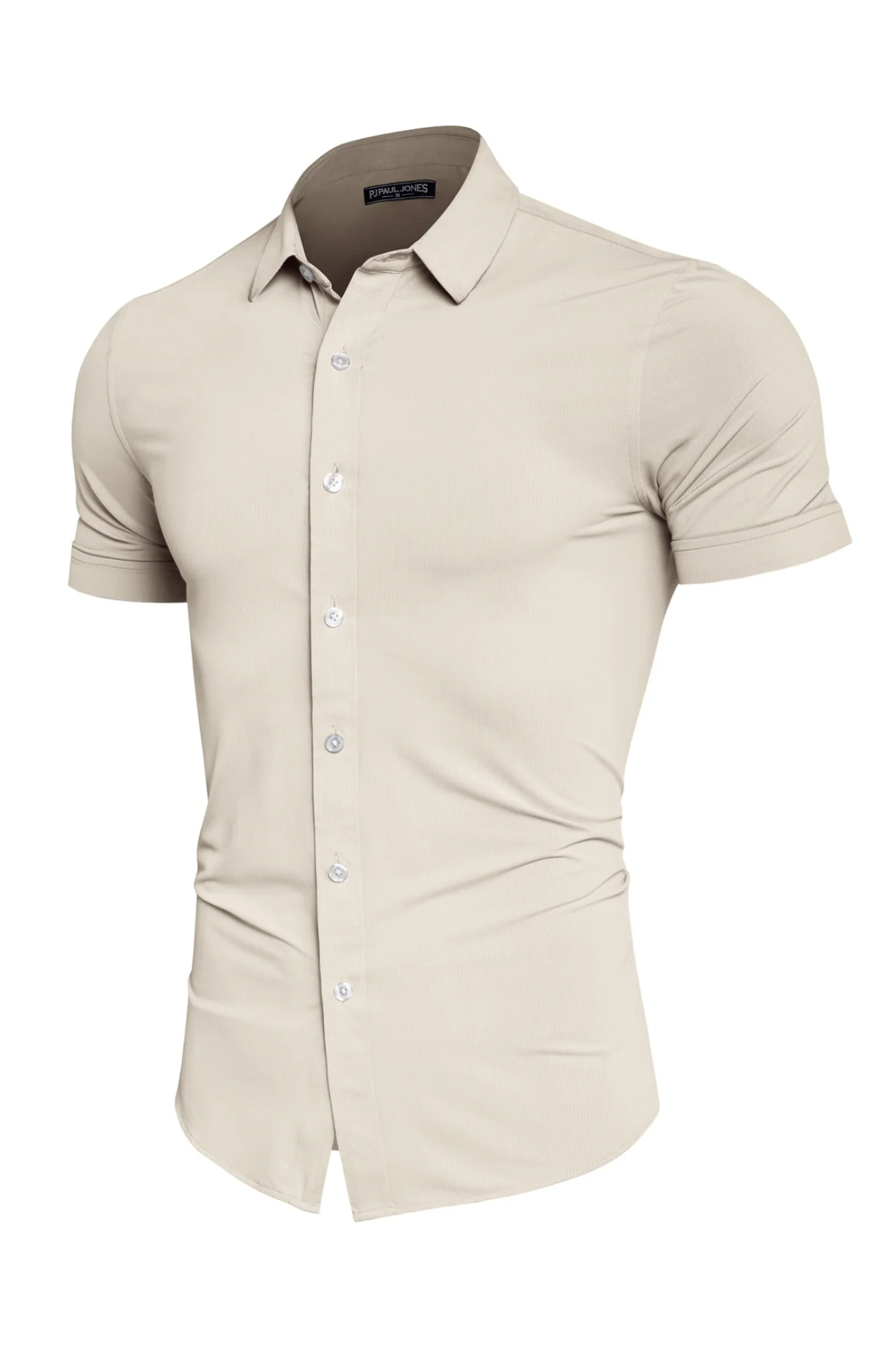 Mens Short Sleeve Casual Button Down Shirts 4-Way Stretch Travel Dress Shirt - Image 14