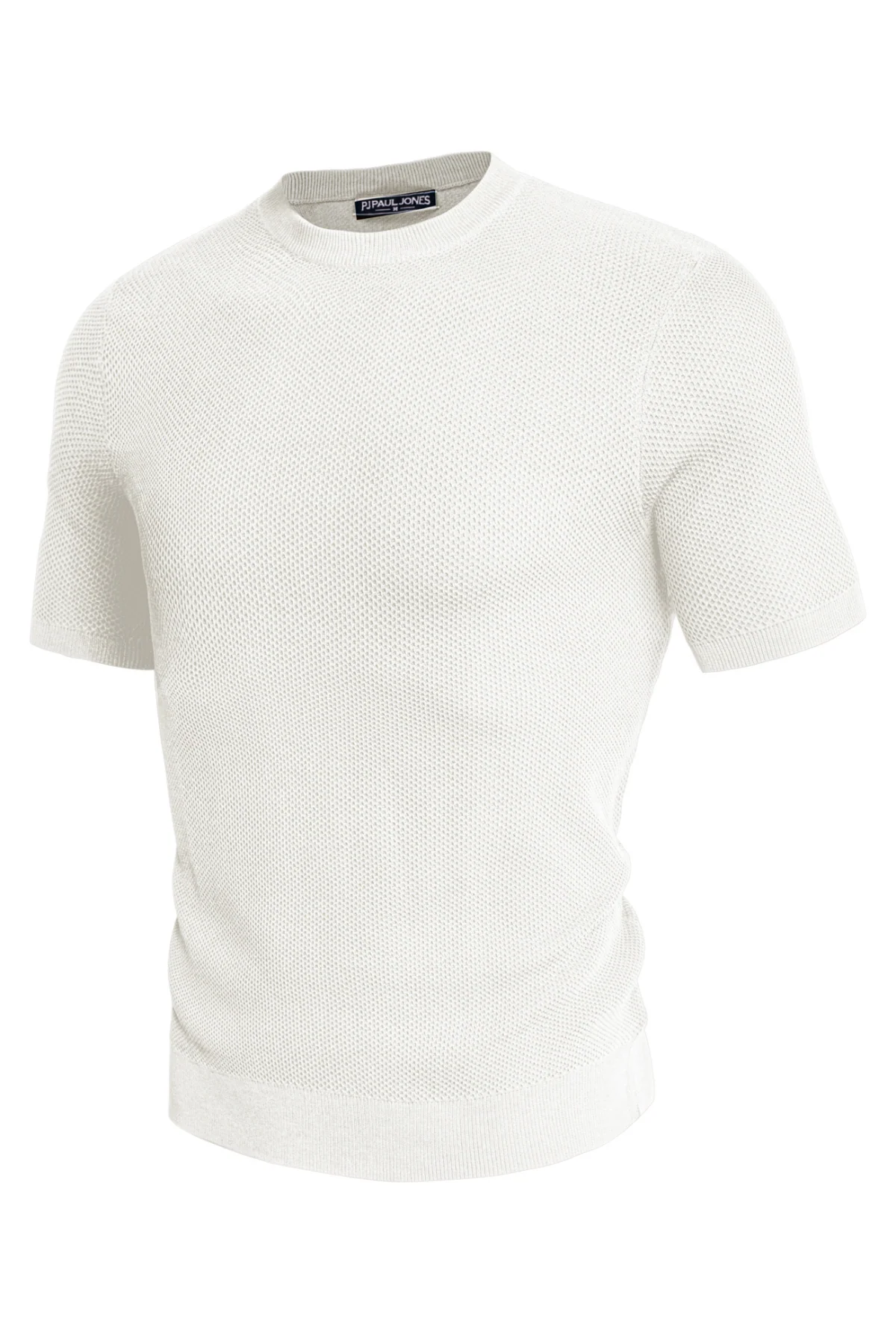 Men's T-Shirts Casual Knit Short Sleeve Crewneck Honeycomb Waffle Solid Knitted Pullover Tees - Image 7