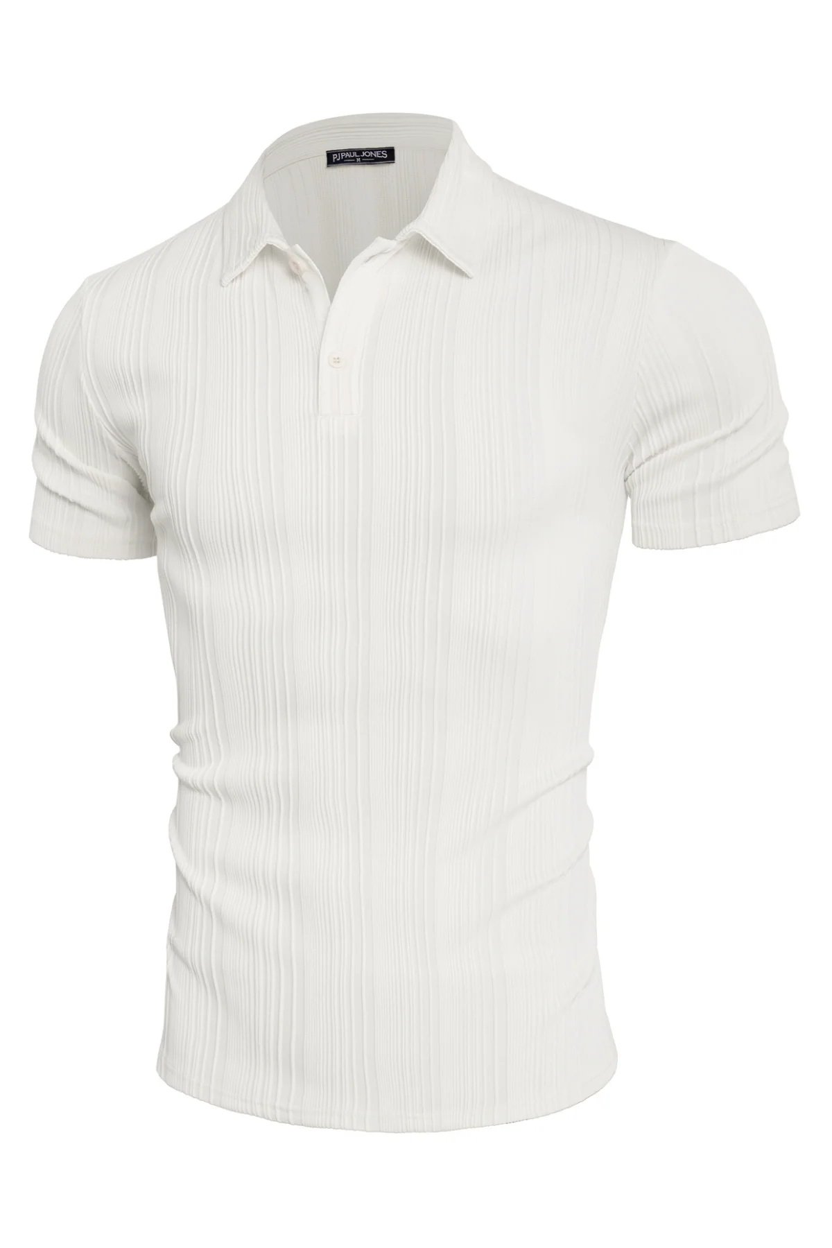 Mens Textured Knit Polo Shirts Regular Fit Stretchy Golf Shirts - Image 18