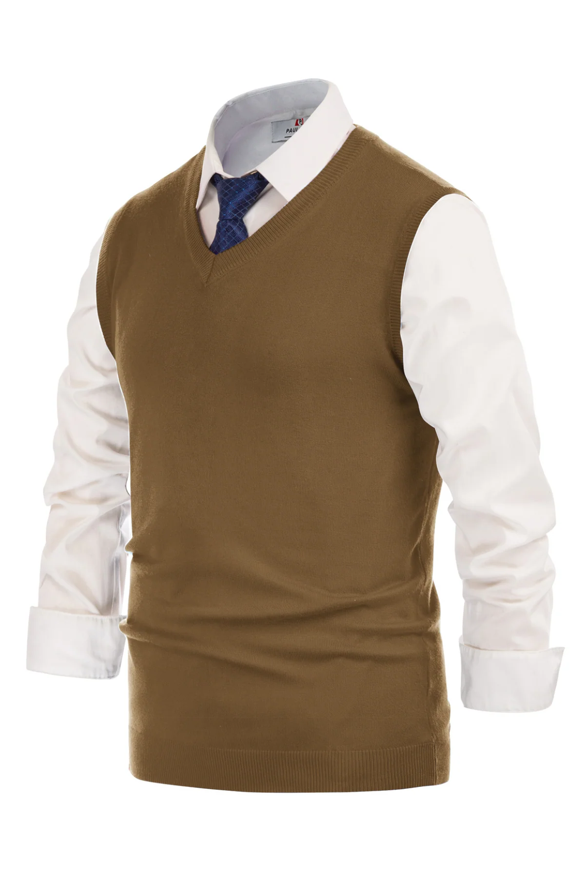 Mens V-Neck Knitted Sweater Vest Solid Plain Sleeveless Pullover Knitwears - Image 8