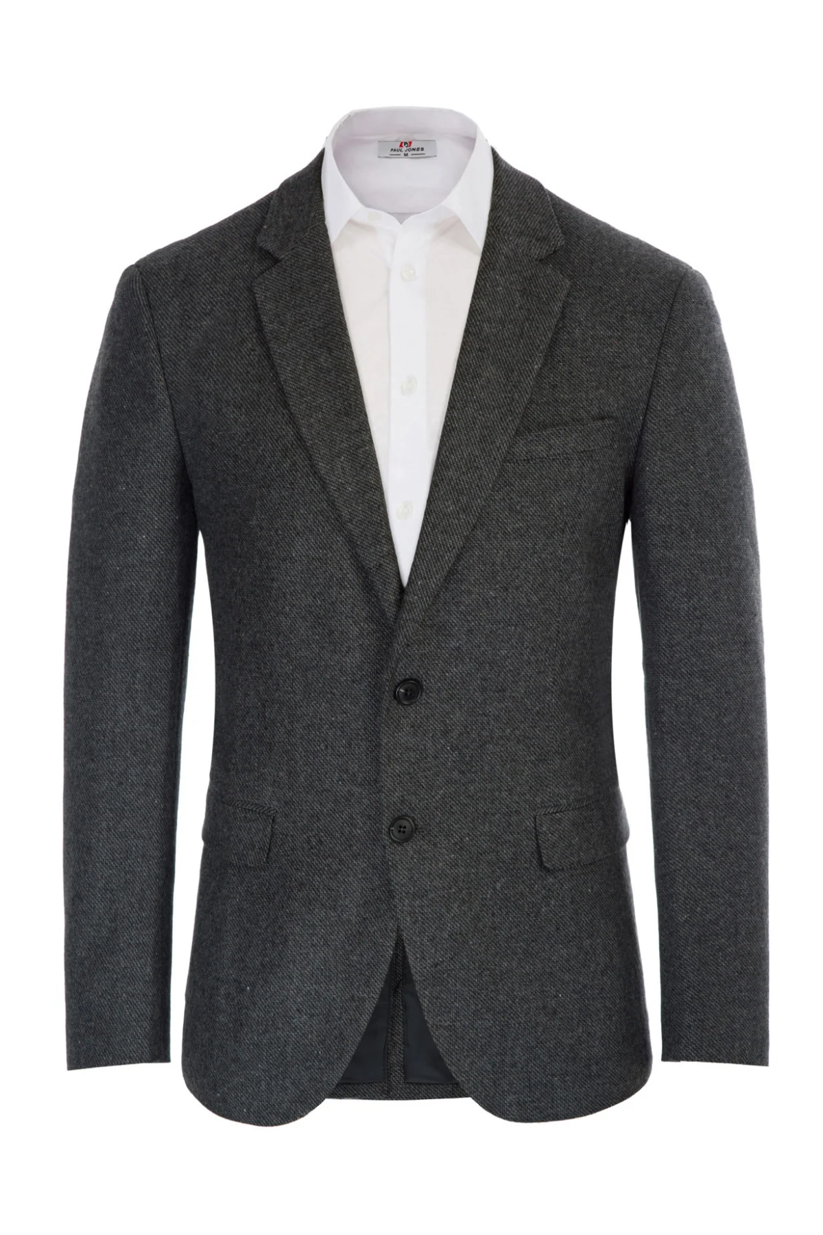 Mens Wool Blend Blazer Jacket Houndstooth Casual Suit Blazer Notch Lapel Two Buttons - Image 3