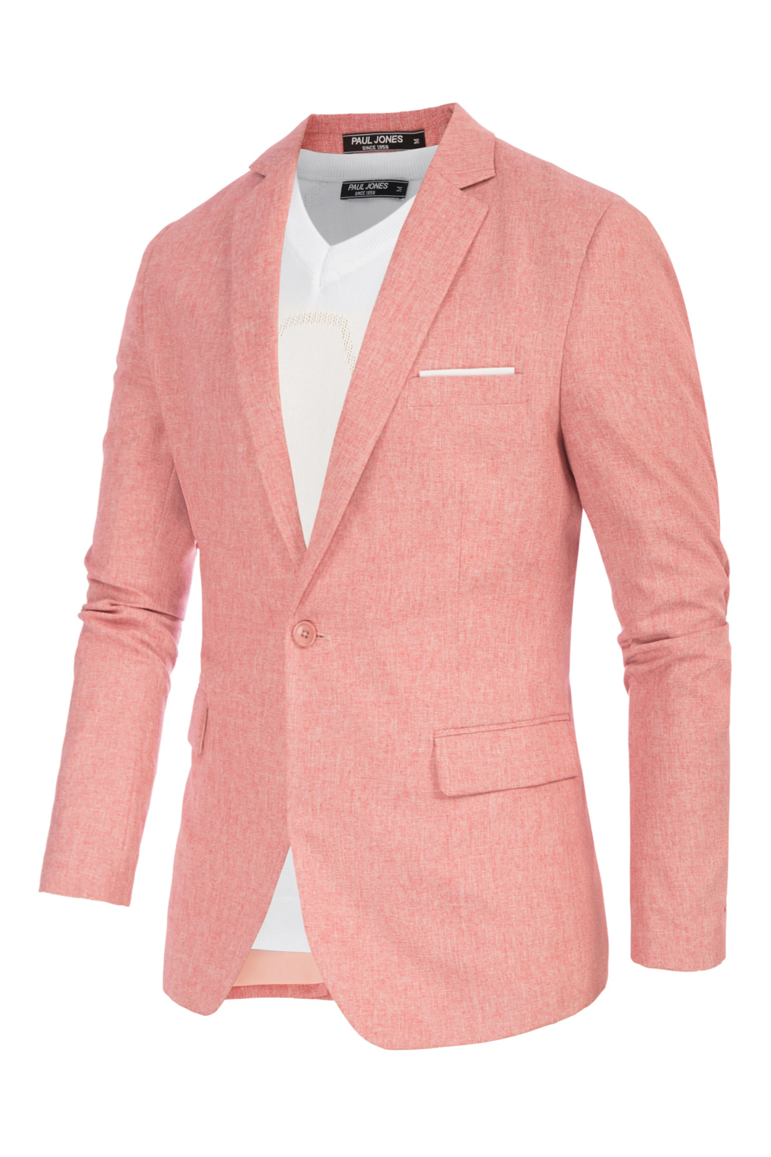 Men's Casual Lightweight Blazer Sport Coat One Button Business Suit Jacket - Image 47