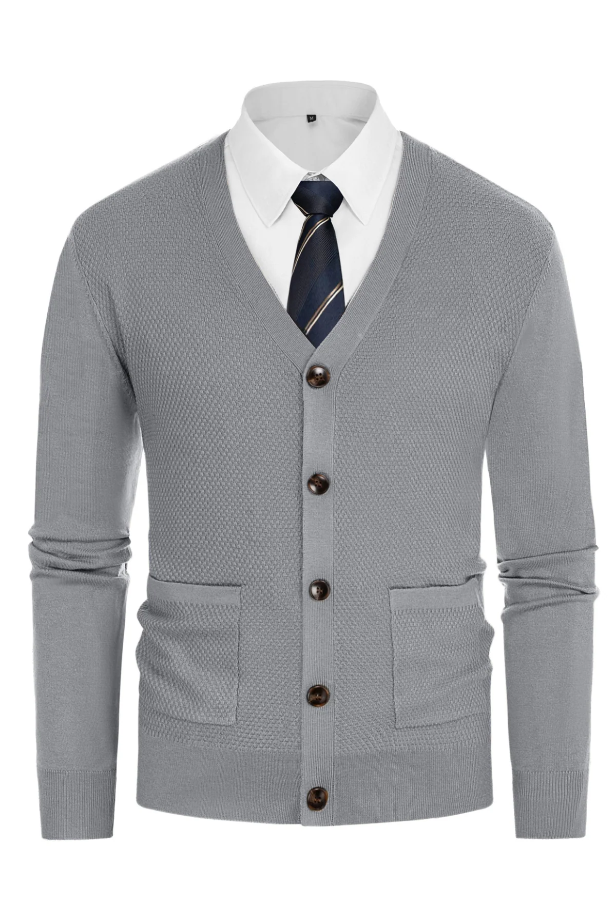 Paul Jones Men's Casual Cardigan Sweaters Long Sleeve V-Neck Cardigans Button-up Knitted Sweater - Image 32