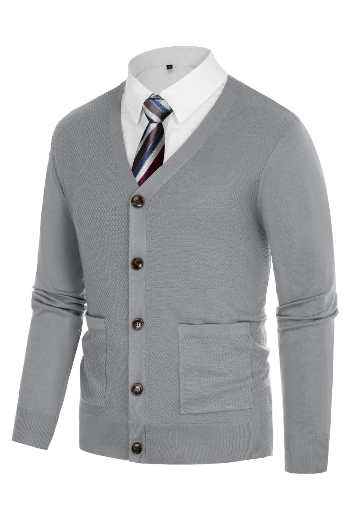Paul Jones Men's Casual Cardigan Sweaters Long Sleeve V-Neck Cardigans Button-up Knitted Sweater - Image 33