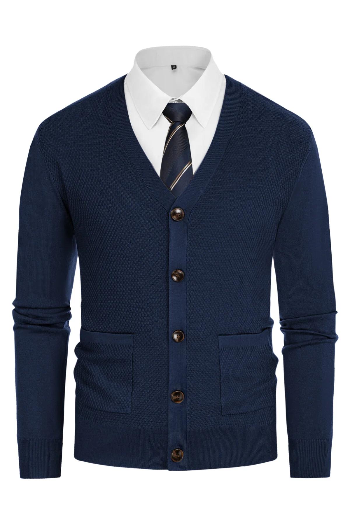 Paul Jones Men's Casual Cardigan Sweaters Long Sleeve V-Neck Cardigans Button-up Knitted Sweater - Image 9