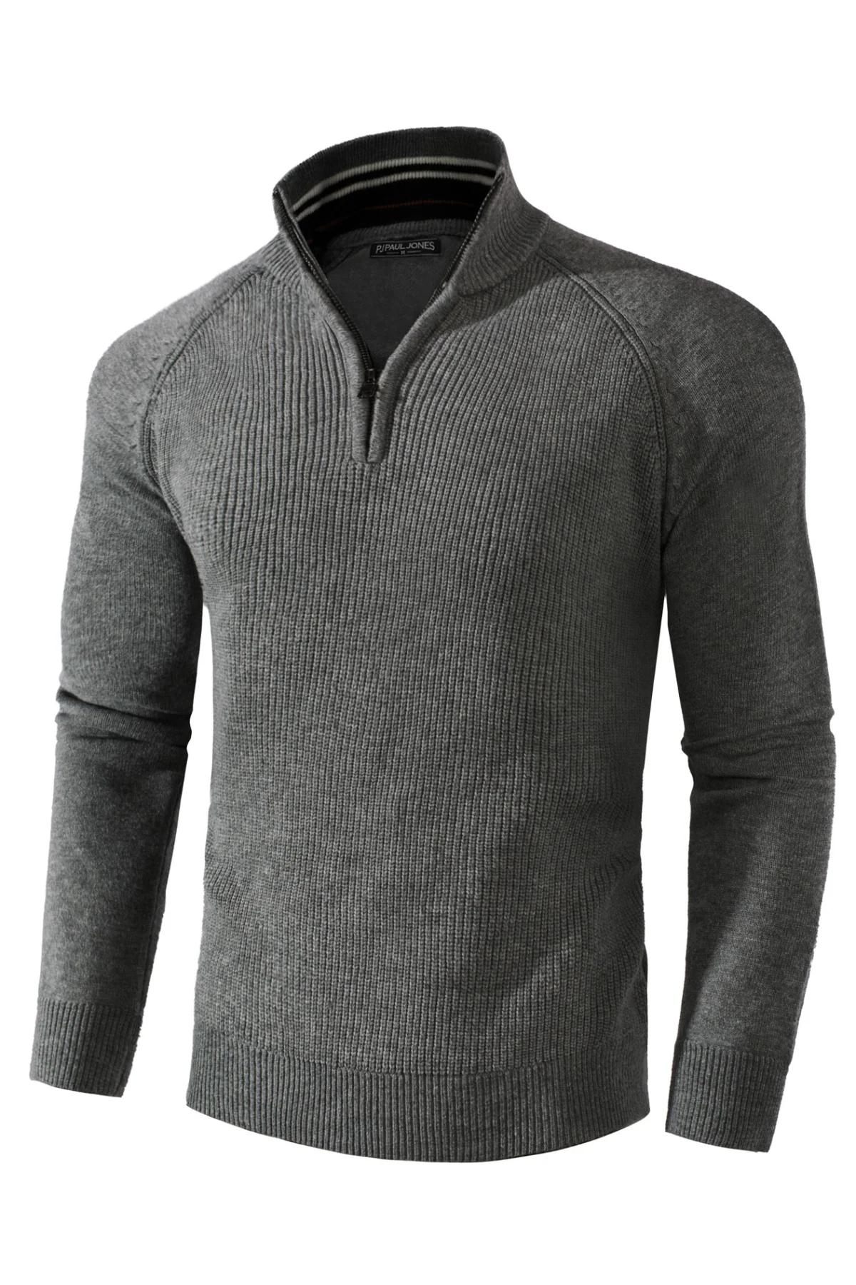Paul Jones Men's Quarter Zip Sweater Casual Mock Neck Pullover Slim Fit Knit Polo Sweater - Image 24