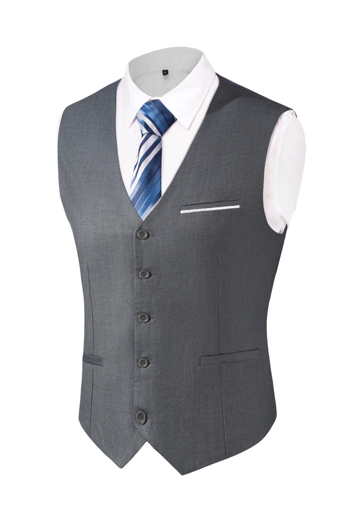 Paul Jones Mens Suit Vest Casual Business Waistcoat Regular Fit Formal Vest - Image 16
