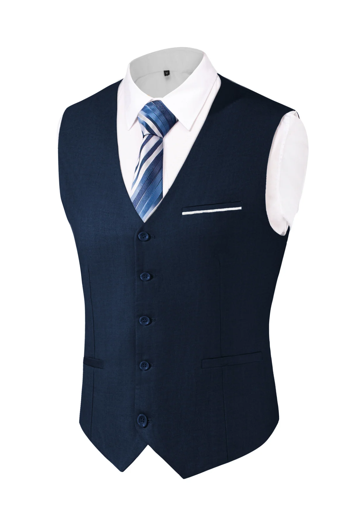 Paul Jones Mens Suit Vest Casual Business Waistcoat Regular Fit Formal Vest - Image 22
