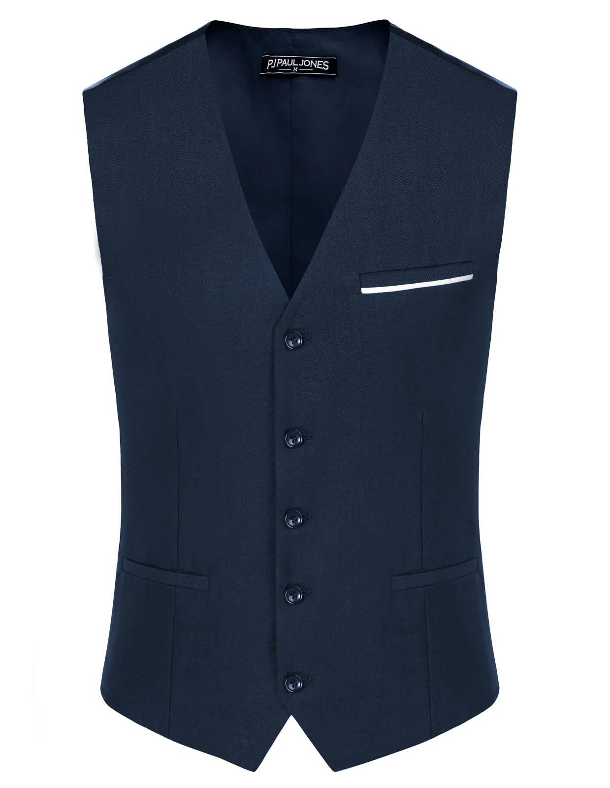 Paul Jones Mens Suit Vest Casual Business Waistcoat Regular Fit Formal Vest - Image 23