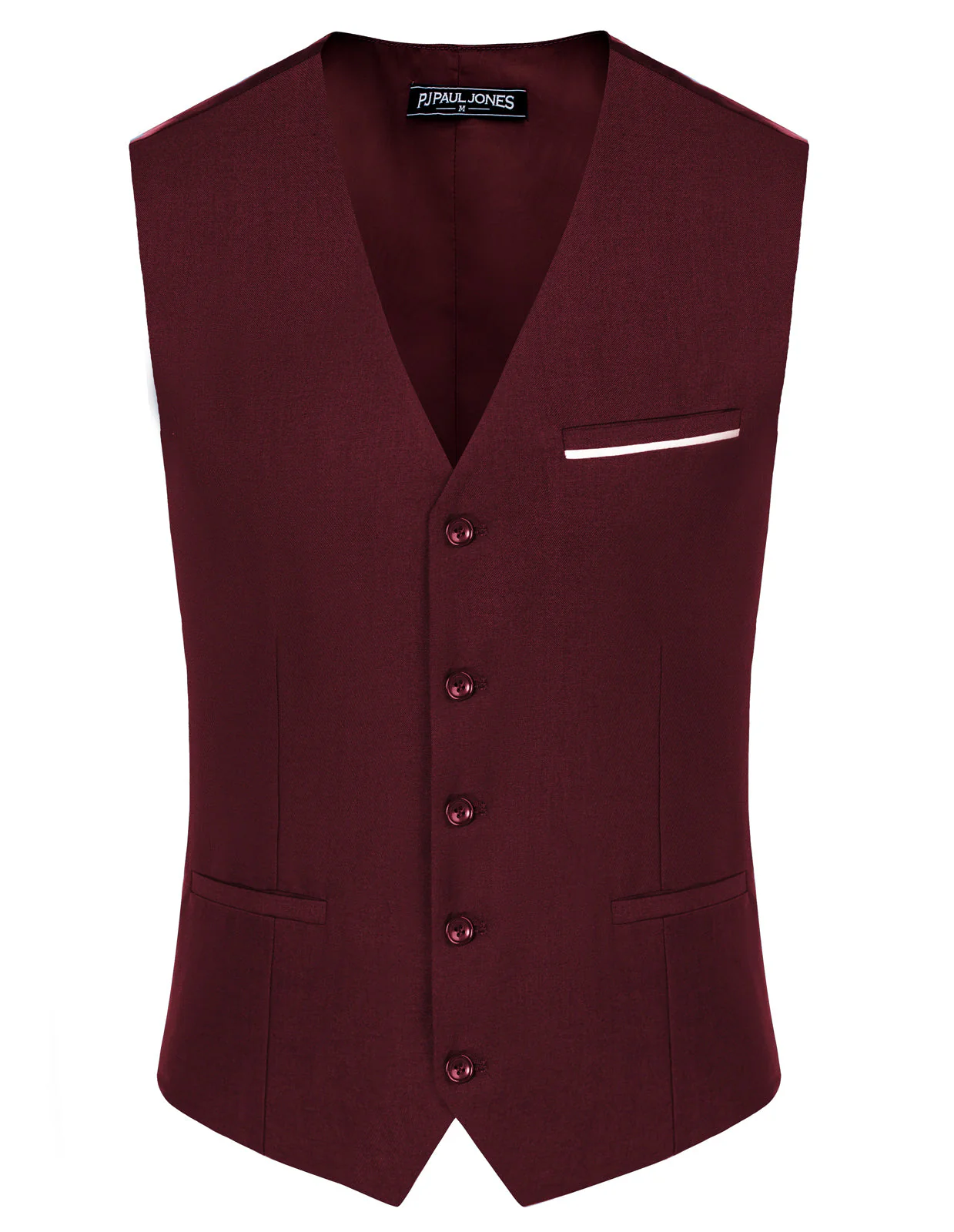 Paul Jones Mens Suit Vest Casual Business Waistcoat Regular Fit Formal Vest - Image 28