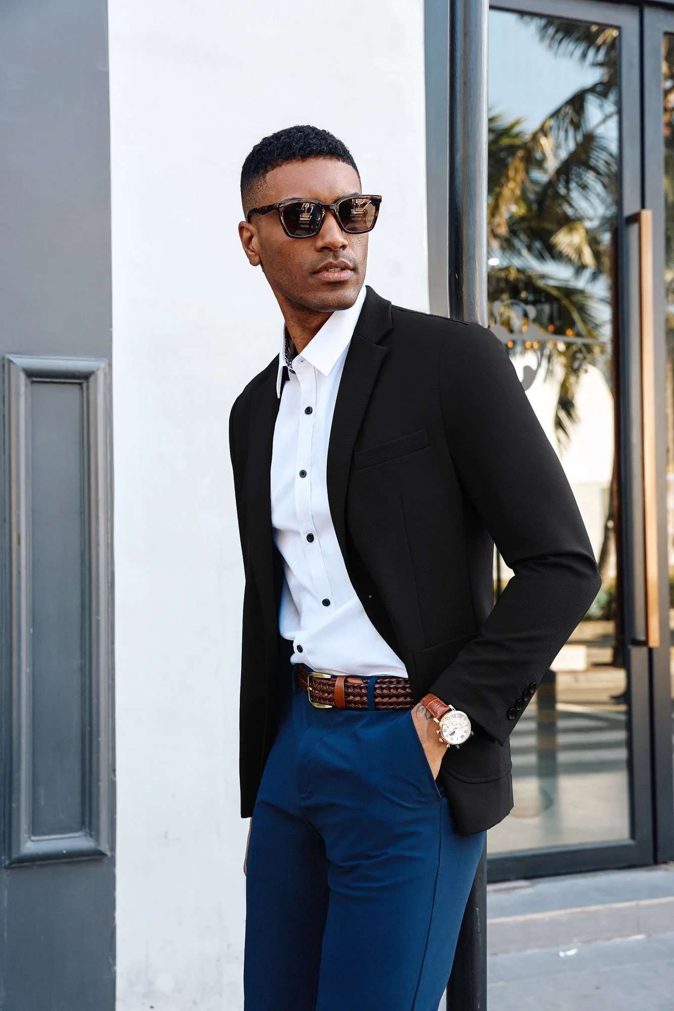 Paul Jones Sakko Herren Sportlich Regular Fit Business Two Buttons Blazers - Image 5