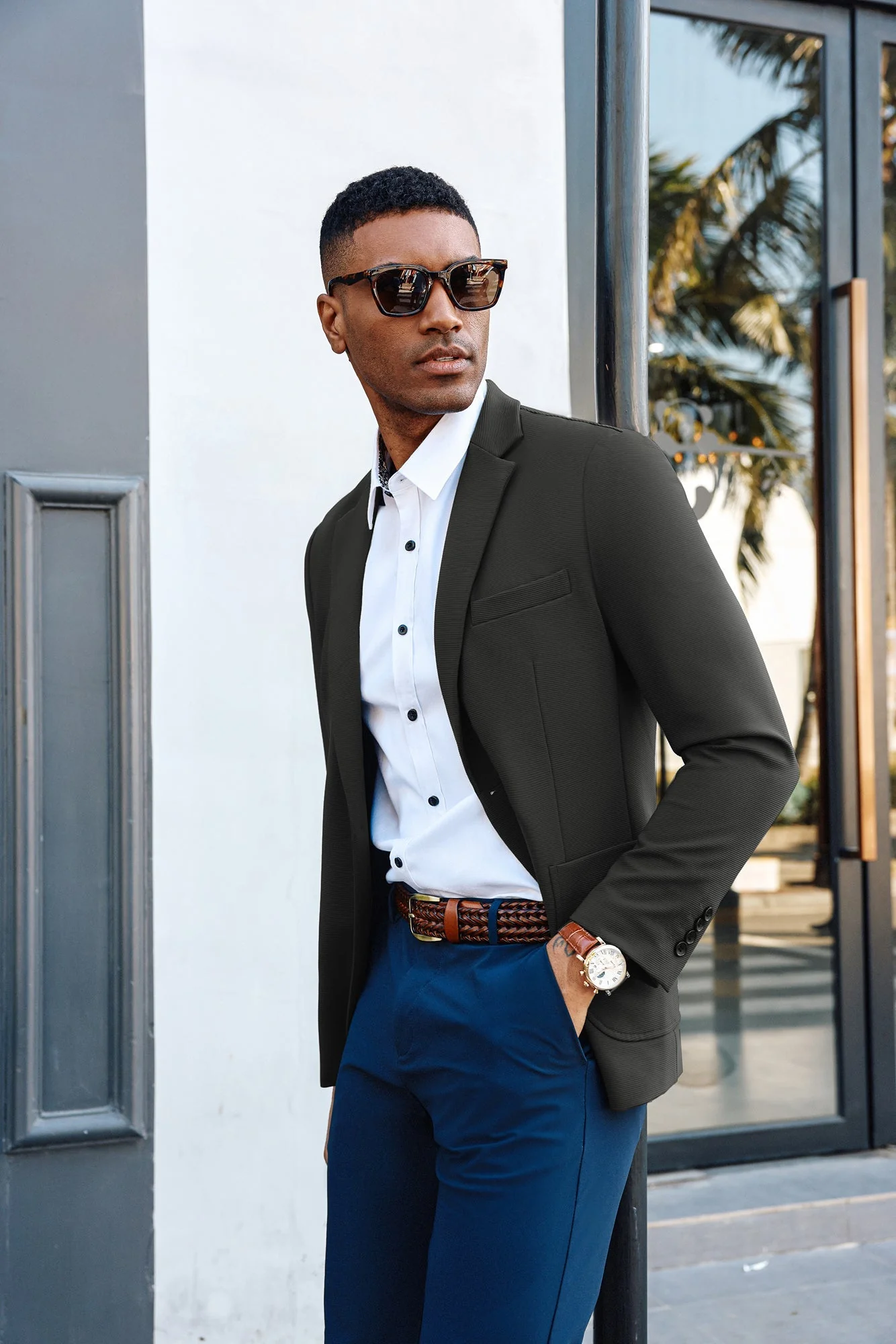 Paul Jones Sakko Herren Sportlich Regular Fit Business Two Buttons Blazers - Image 9