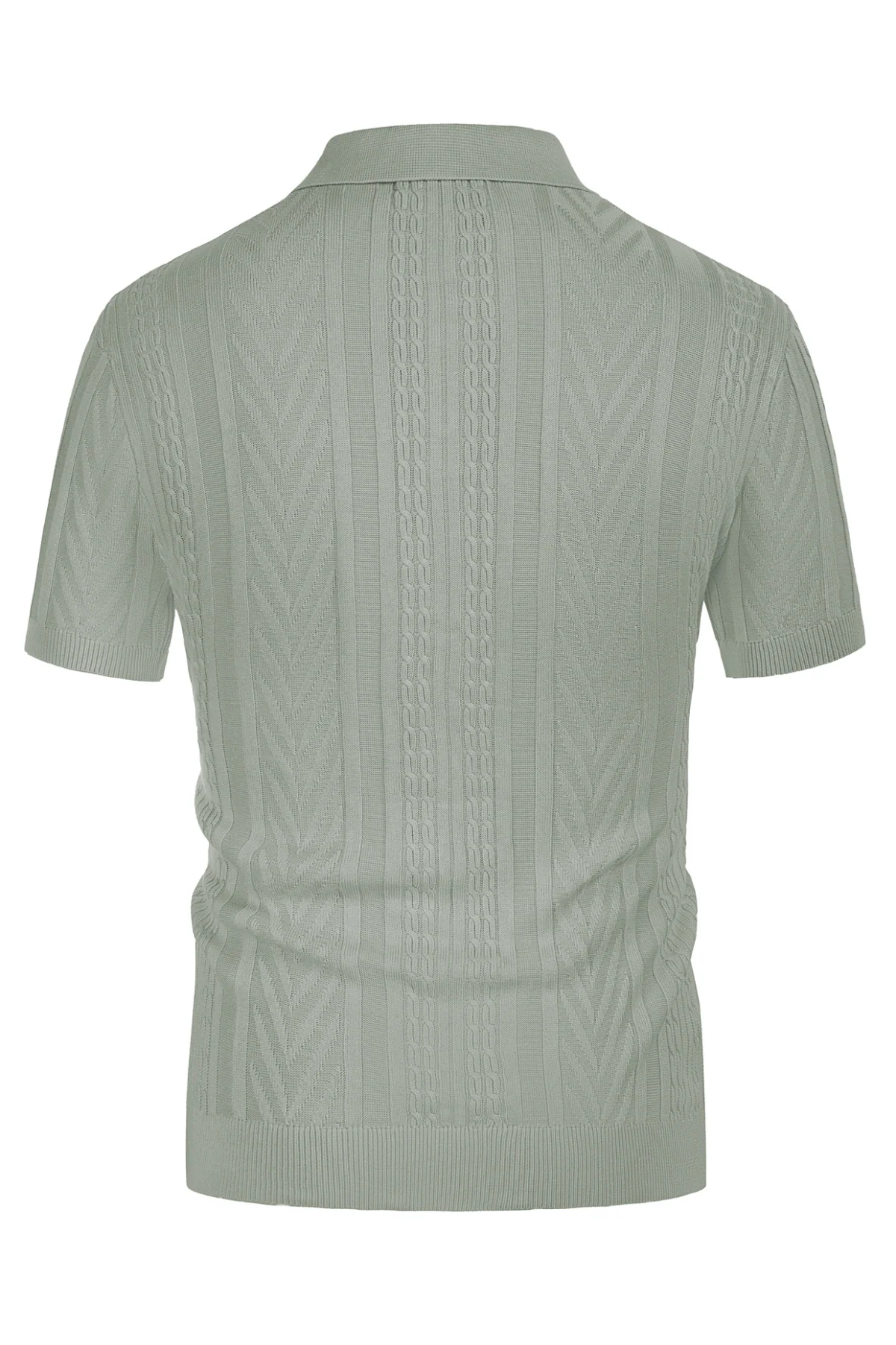 PJ PAUL JONES Men's Short Sleeve Knitted Polo Shirts Casual Textured Golf Shirts - Image 4