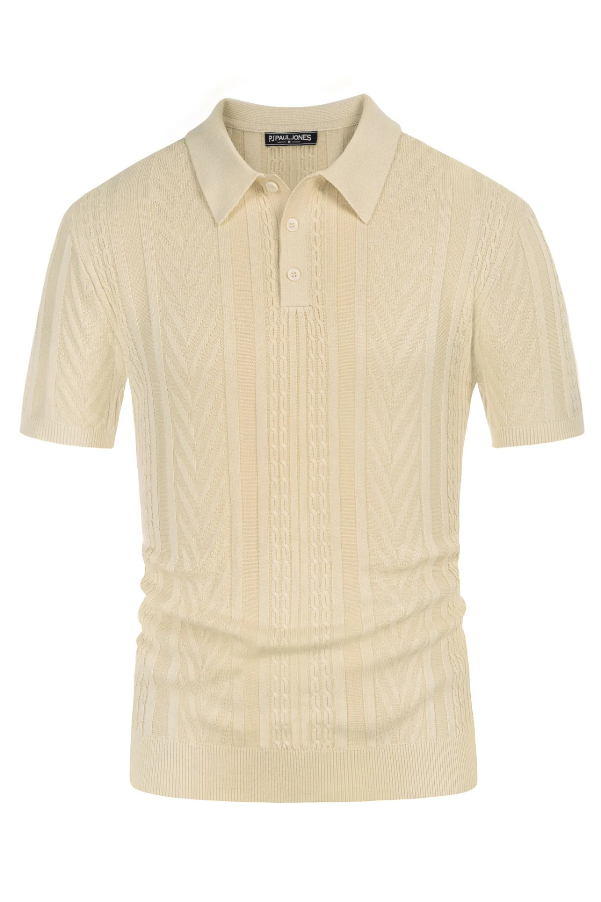 PJ PAUL JONES Men's Short Sleeve Knitted Polo Shirts Casual Textured Golf Shirts - Image 9